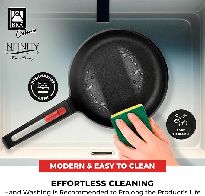 BRA COOKWARE Infinity Nonstick Frying Pan | 8-Inch Cast Aluminum Skillet | - Image 7