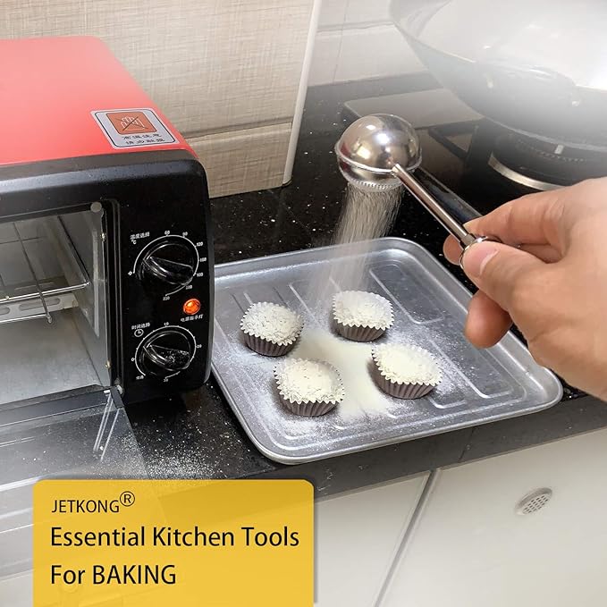 JETKONG Powdered Sugar Shaker Duster Flour Dispenser Shaker - Image 5