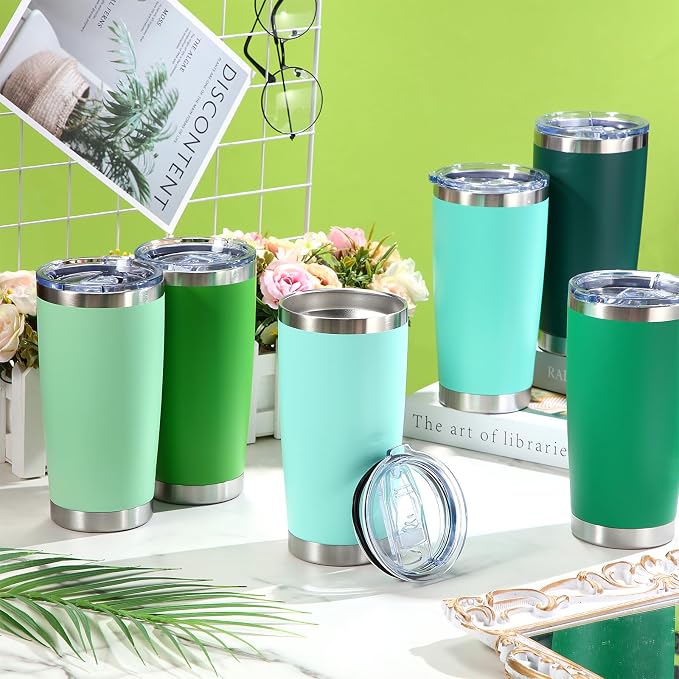 Sieral 36 Pack Stainless Steel Tumblers Bulk with Lids Double Wall Vacuum Insulated Coffee Cups Blank leakproof Powder Coated Tumblers for Engraving Wedding Graduation Party Favors(20 oz,Cool Color) - Image 3