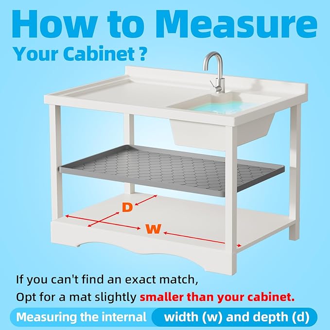 Winisok Silicone Under Sink Mat 40" x 19", kitchen Essentials and Gadgets - Image 7
