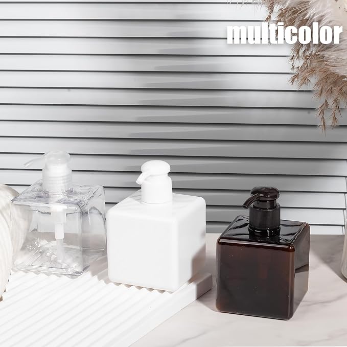 Pump Bottle, Refillable Plastic Empty Lotion Soap Dispenser Liquid Container - Image 4