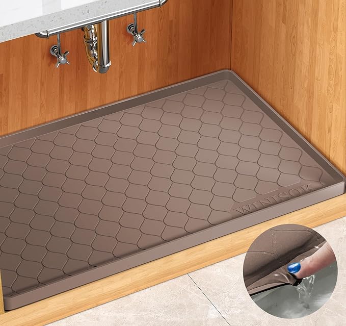 Winisok Silicone Under Sink Mat 34" x 22", kitchen Essentials and Gadgets by Winisok