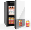Stopasd Compact Beverage Refrigerator, 0.9 Cu.Ft/24 Can Mini Fridge with Adjustable Shelves & Mirror Door for Drink and Cosmetics,Quiet Compact Countertop Skincare Fridge for Bedroom/Office/Bar by Stopsad