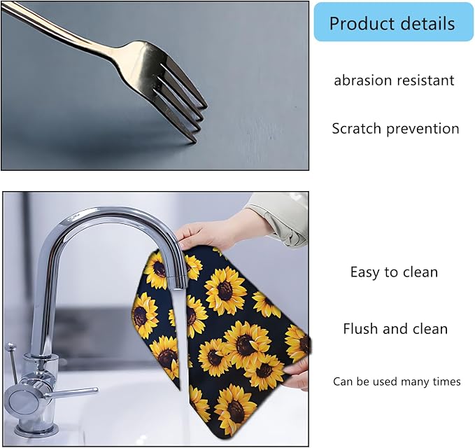 Dish Drying Mat Foldable Fall Kitchen Drying Mat Absorbent Sink Mat - Image 4