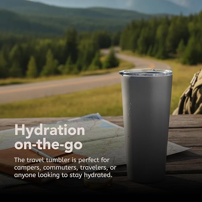 Corkcicle Classic Tumbler - Keeps Drinks Cold for 9 Hours & Hot for 3 - Triple-Insulated Stainless Steel - Holiday Tumbler Gift - 24 oz - Flint - Image 6