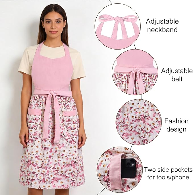 Cute Floral Aprons for Women - Image 2