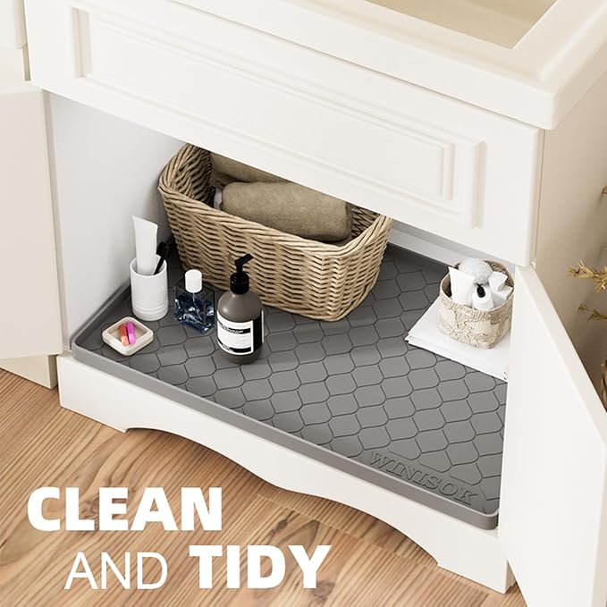 Winisok Silicone Under Sink Mat 22" x 22", kitchen Essentials and Gadgets - Image 4