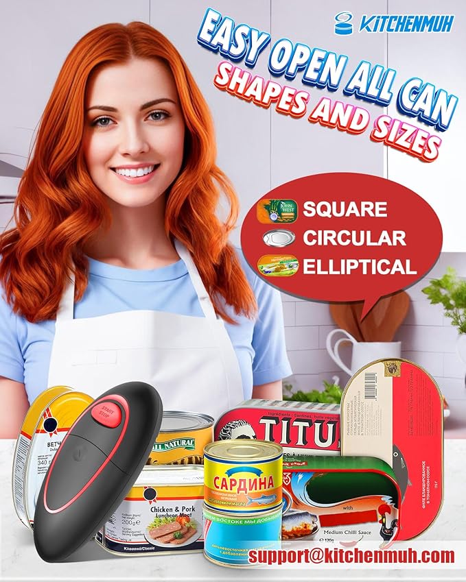 One Touch Electric Can Opener Fits Almost All Can Sizes - Image 4