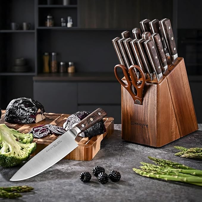 Knife Set, Emojoy 16-Piece Kitchen Knife Set - Image 6