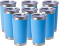HASLE OUTFITTERS 20oz Stainless Steel Tumblers Bulk, Insulated Travel Cup with Lid, Double Wall Vacuum Coffee Mug for Cold & Hot Drinks 8 Pack, Royal Blue by HASLEOUTFITTERS