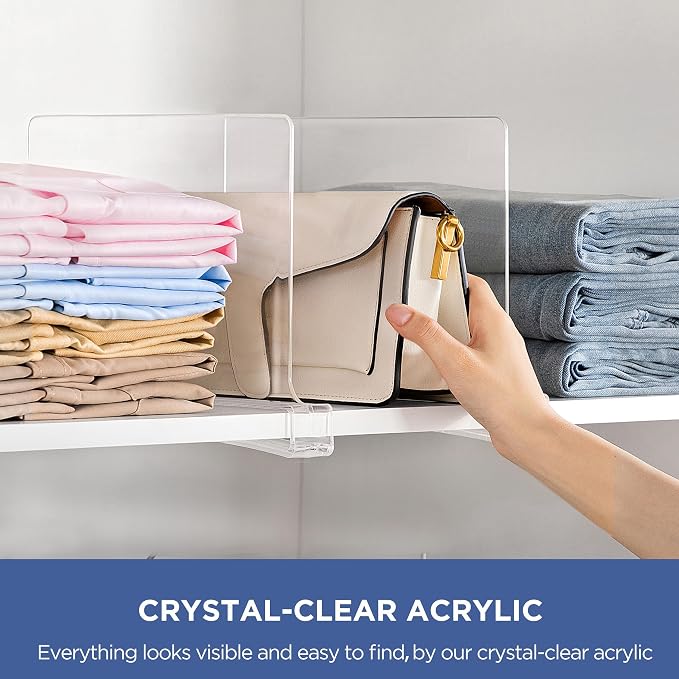 10 Pack 12 Inches Clear Shelf Dividers - Image 3