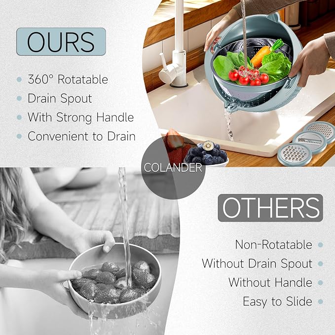 4-1 Strainer with Bowl & Spoons Set - Image 4