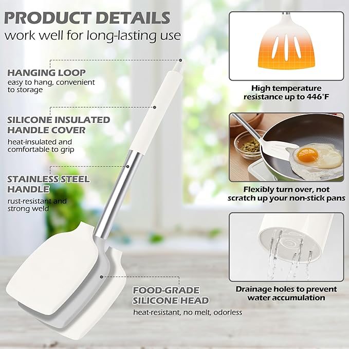 HaWare 29 PCS Silicone Cooking Utensils Set, Heat Resistant Kitchen Utensils Set - Image 3