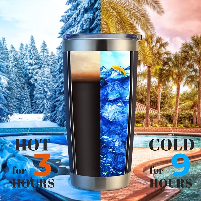 DOMICARE 20oz Stainless Steel Tumbler Bulk with Lid, Double Wall Vacuum Insulated Travel Mug, Powder Coated Coffee Cup, Powder Navy, 4 Pack - Image 3