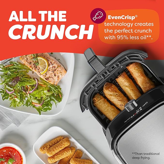 Instant Pot 6QT VORTEX Plus Air Fryer, 6-in-1, Air Fry, Broil, Dehydrate, Crisp, Roast, Reheat, Bake, Dishwasher-Safe Airfryer basket, from the Makers of Instant Pot, Stainless Steel - Image 6