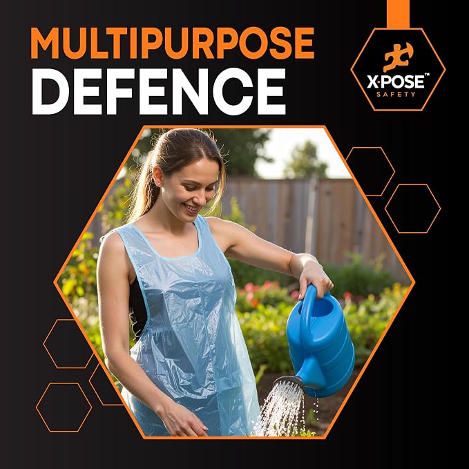 Xpose Safety 100 Blue Plastic Disposable Aprons - Image 5