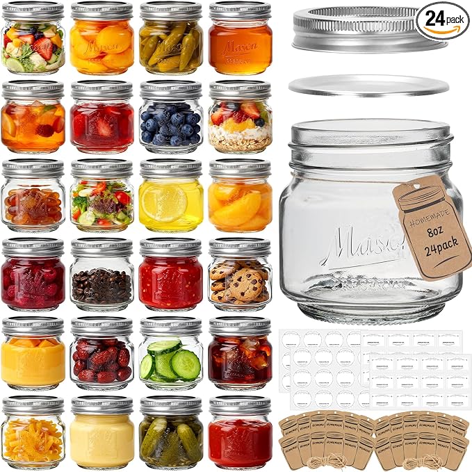 Eathtek 8 oz Glass Mason Jars by Eathtek