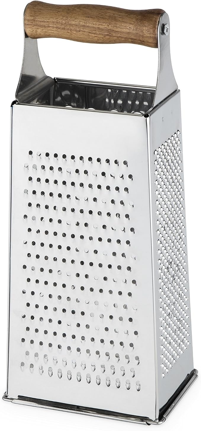 Twine Acacia Wood Handled Cheese Grater, Stainless Steel Grater, Citrus Zester - Image 8