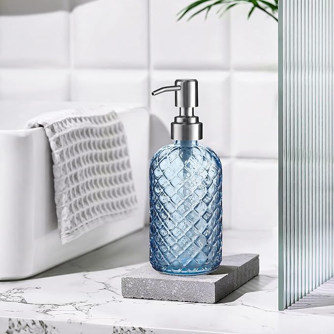 14 Oz Refillable Glass Soap Dispenser - Image 4
