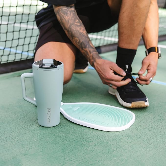 BrüMate Era Flip 30oz Tumbler with 100% Leakproof Covered Straw Lid | Hygienic Covered Straw | Insulated Stainless Steel Water Bottle with Handle | Cup Holder Friendly | BPA-Free (Matte Black) - Image 4