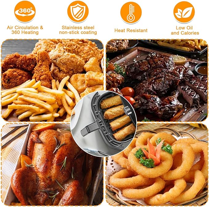 GWY Air Fryer Accessories for Instant Vortex Plus 6QT instant pot vortex plus 6QT Clear Cook Air Fryer, Original Air Fryer Replacement Tray Grill Pan Plate Crisper Plate Rack Parts - Image 6
