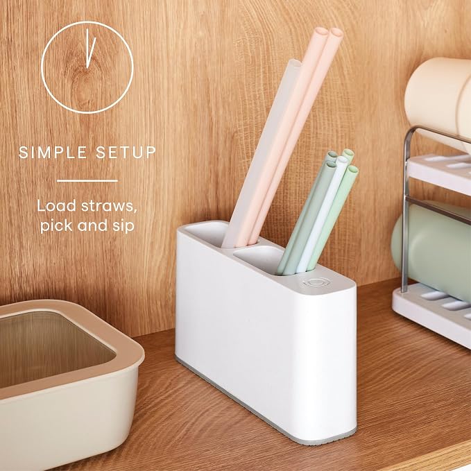 YouCopia SipStation Straw Holder, Reusable Straw Organizer - Image 5