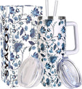 SYACOT 40 oz Tumbler with Handle and Straw Stainless Steel Insulated Tumbler Leak Proof Lid and Straw Lid Reusable Travel Mug Coffee Mug Cup Dishwasher Safe Keep Drinks Cold and Hot (Ceramics) by SYACOT