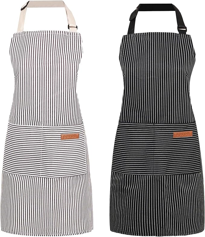2 Pack Cooking Aprons Adjustable Bib Apron by Unknown