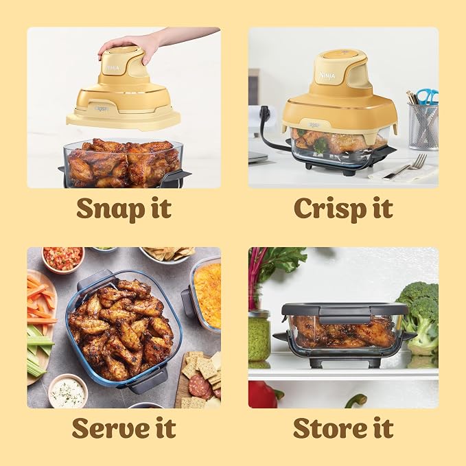 Ninja Crispi Glass Air Fryer, 4-in-1, Ginger Snap, FN101GD - Image 8