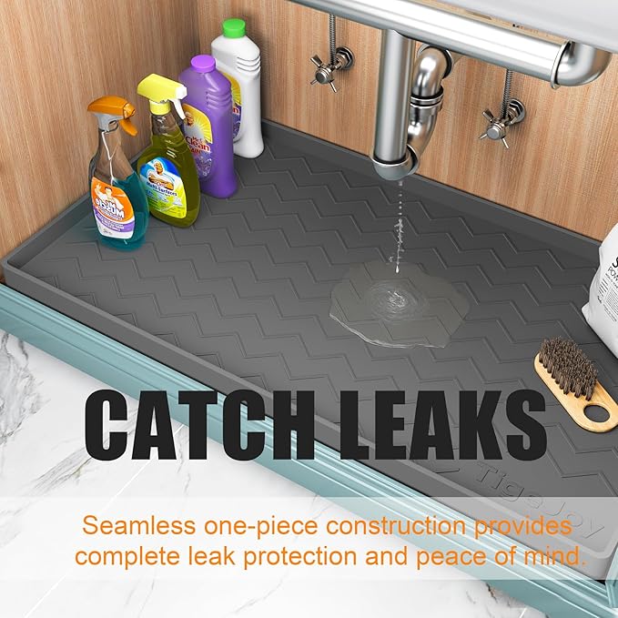 TigeJoy 25" x 22" Under Sink Mats - Image 5