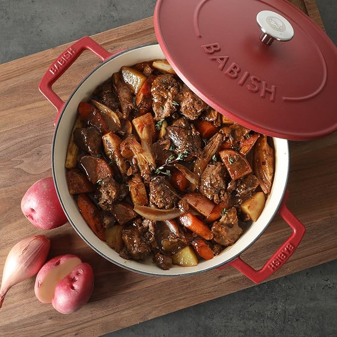 Babish 6-Quart Round Enameled Cast Iron Dutch Oven - Image 3