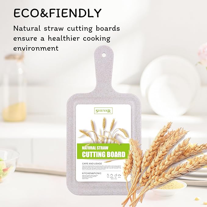Cutting Board for Kitchen, Wheat Straw Fiber Cutting Board, Dish Washer Safe - Image 4