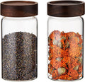 18 OZ Glass Coffee Jars with Top Screw Lid Ground Sugar Spice Herb Container by Patoper