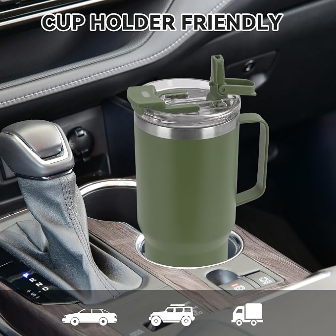 HASLE OUTFITTERS 30oz Tumbler Bulk with Handle, Insulated Travel Coffee Mug Set with Handle Leak-Proof Double Wall Stainless Steel Vacuum Tumblers Pack Metal Cup for Hot and Cold Drink - Image 6