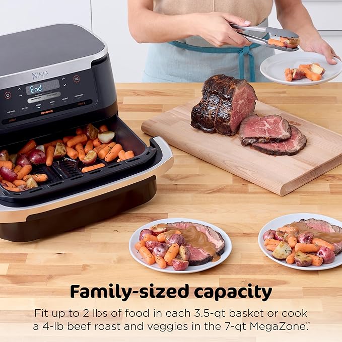 Ninja Foodi Air Fryer, 7 Qt MegaZone, 6-in-1, Black, DZ071 - Image 6