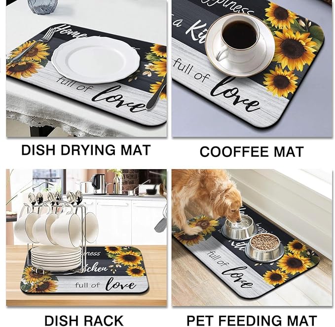 Dish Drying Mat for Kitchen Counter 2 Pack - Image 6