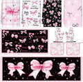 Fourluoo 10 Pcs Bow Kitchen Dish Towels Rugs Oven Mitts and Pot Holders Set by Fourluoo