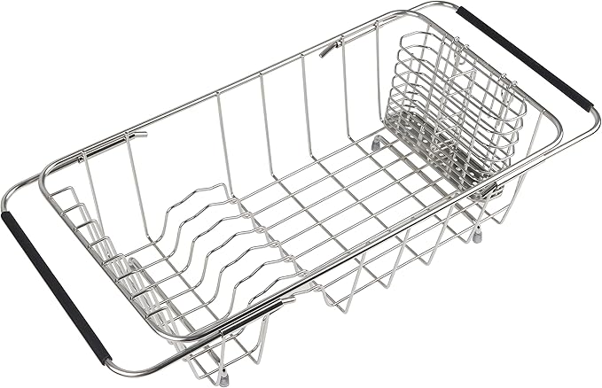 Sink Dish Drainer Rack, Expandable 304 Stainless Steel Dish Drying Rack - Image 2