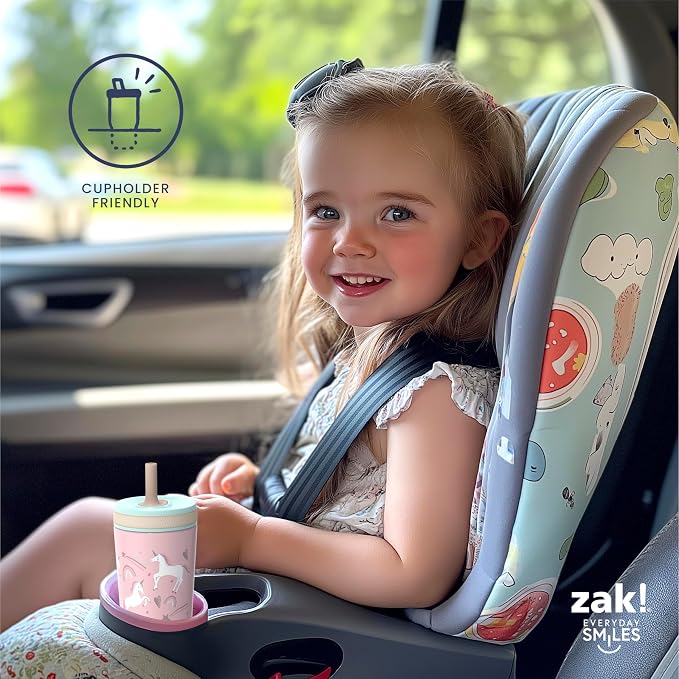 Zak Designs Kelso Tumbler Toddler Cup For Travel or At Home, 12oz Vacuum Insulated Stainless Steel Sippy Cup With Leak-Proof Design is Perfect For Kids (Happy Fruit) - Image 6