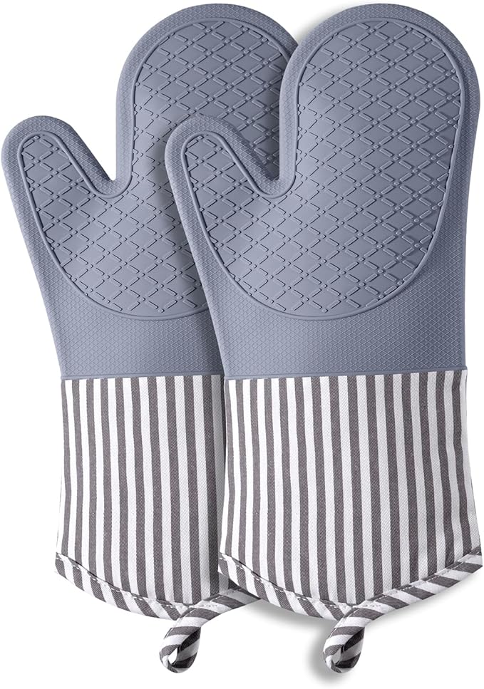 Silicone Oven Mitts, Heat Resistant Oven Gloves by FunSiltasy