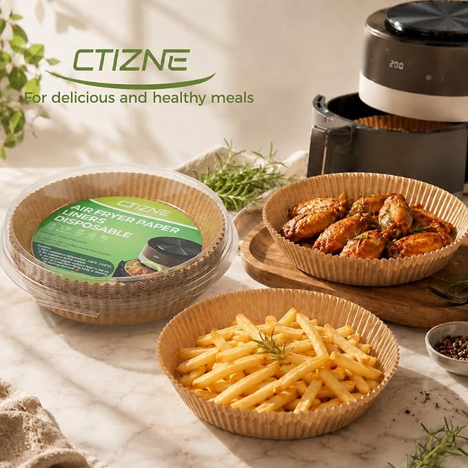 CTIZNE 150Pcs Air Fryer Liners, 6.5" Round Airfryer Liner for most 3-5 QT - Image 8