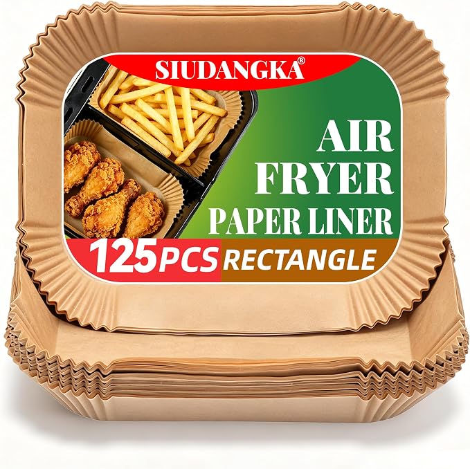 125Pcs Air Fryer Liners Disposable Parchment Paper for Ninja Dual Air Fryer by SIUDANGKA