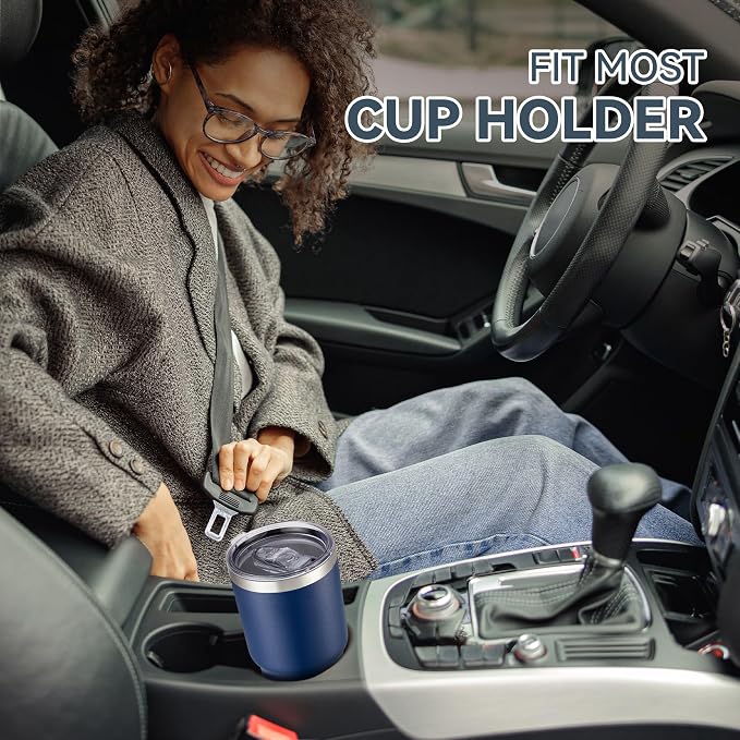 30 oz Tumbler with Lid Stainless Steel Tumblers Vacuum Insulated Cup Reusable Powder Coated Travel Mug Double Wall Leak Proof Portable Cups Keep Cold Drinks for 12 Hours, Navy, 1 Pack - Image 3