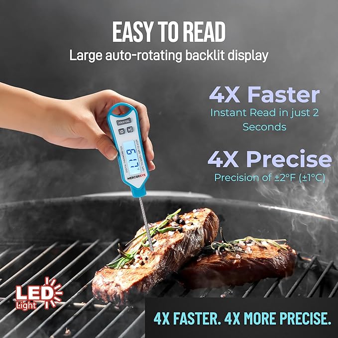 Meat Thermometer Digital, Instant Read Food Thermometer – Waterproof Nonslip - Image 4