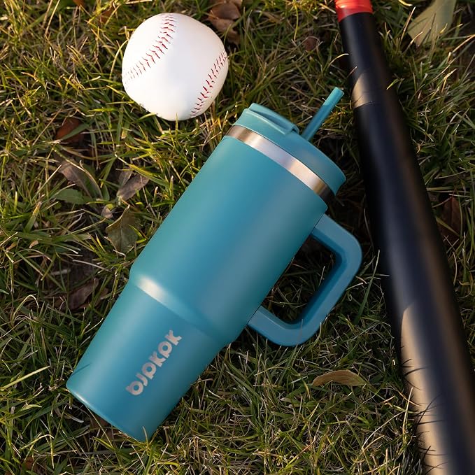 BJPKPK 30 oz Tumbler With Handle Insulated Tumblers With Lid And Straw Stainless Steel Thermal Cup,Blue Haze - Image 6