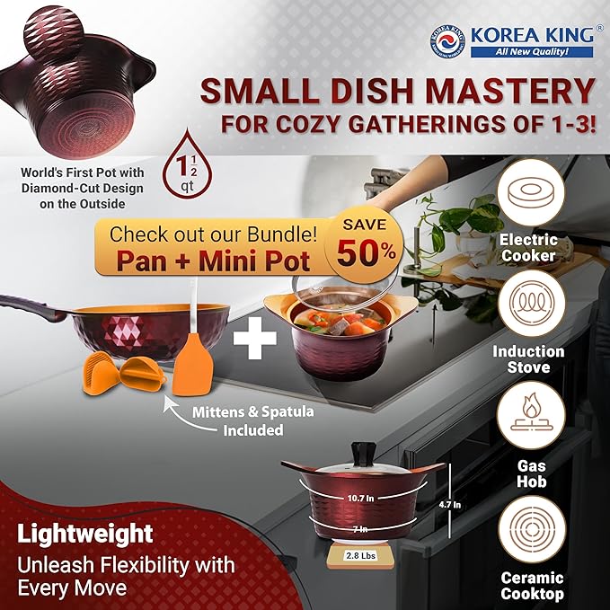 Korea King Premium Nonstick Cooking Pot - Image 3