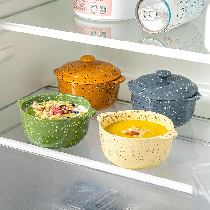 Oven-Safe 4-Pack Mini Ceramic Casserole Dishes - Image 8