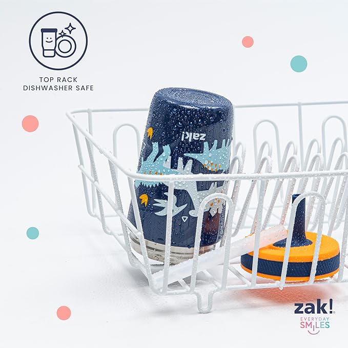 Zak Designs Kelso Toddler Cups For Travel or At Home, 12oz Vacuum Insulated Stainless Steel Sippy Cup With Leak-Proof Design is Perfect For Kids (Safari) - Image 7