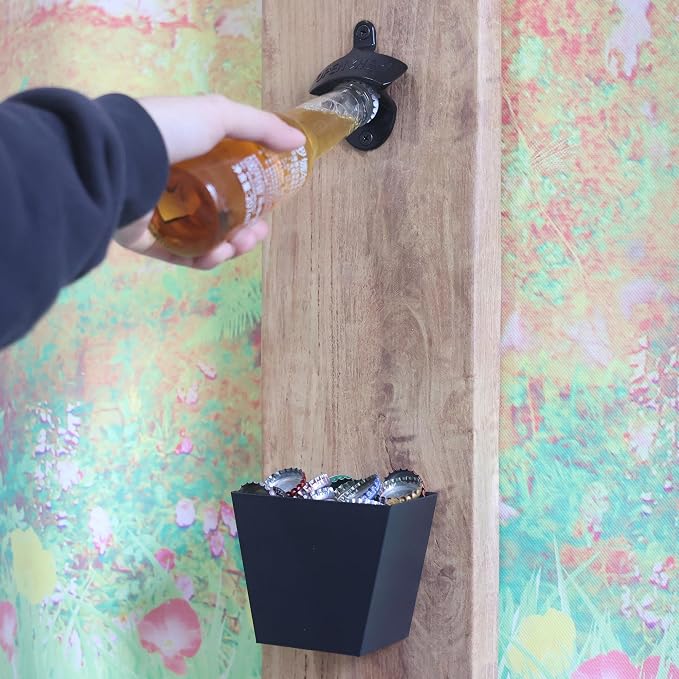 Bottle Opener Wall Mounted, Rustic Mountable Beer Opener Bronze - Image 3