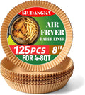 125Pcs Air Fryer Liners Disposable Parchment Paper for Ninja Air Fryer by SIUDANGKA